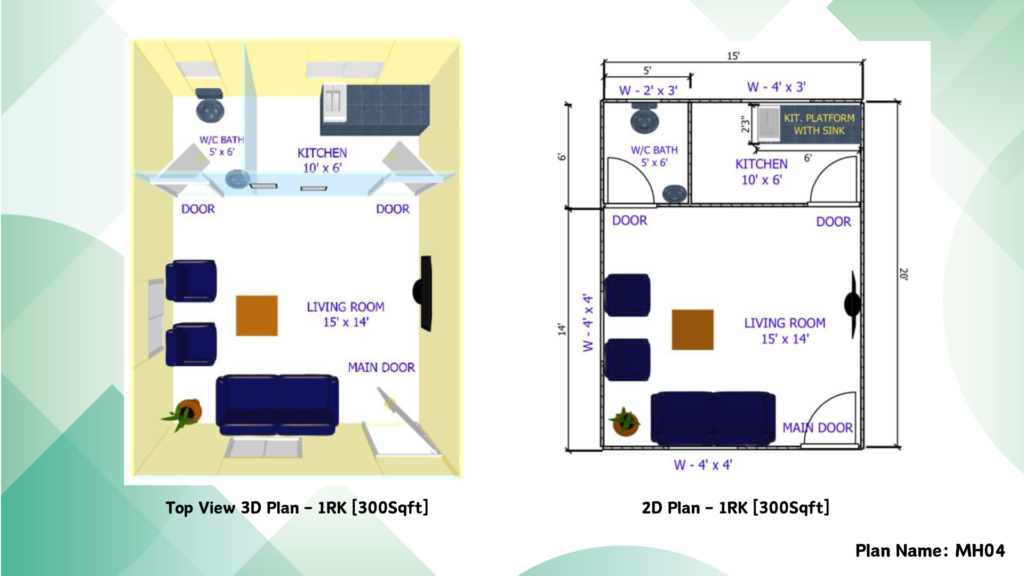 MH04 1RK 300Sqft